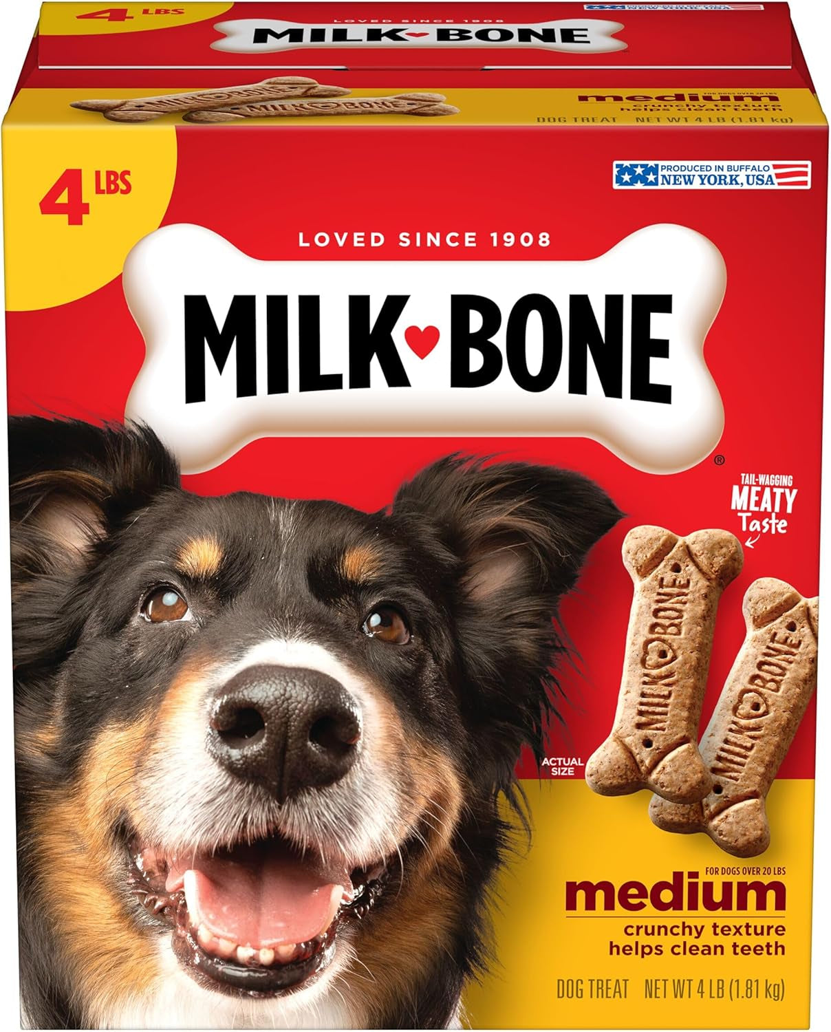 Milk-Bone Original Dog Treats Biscuits for Medium Dogs, 10 Pound