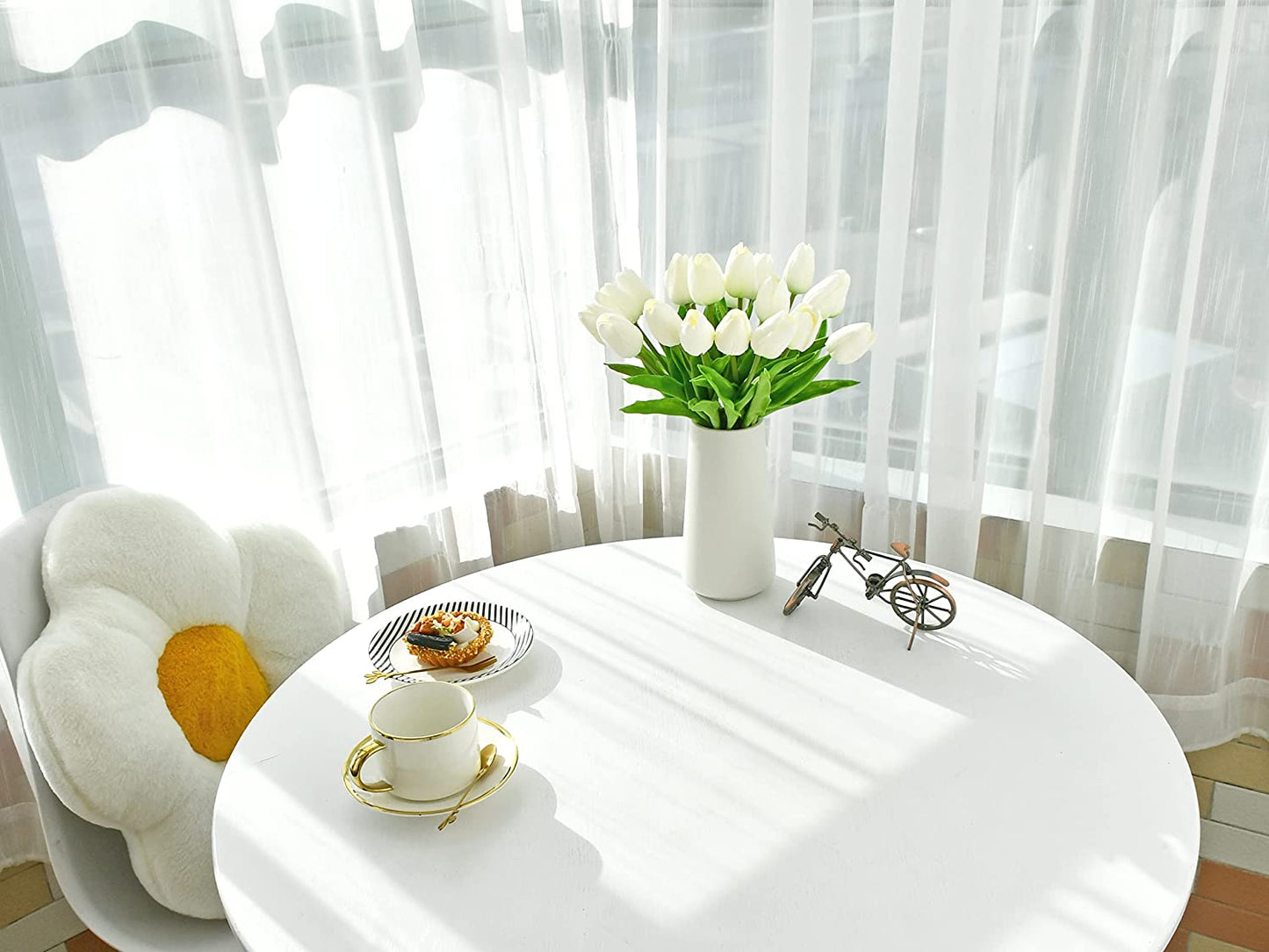 Baby Sound Machine Artificial Tulip Silk Fake Flowers