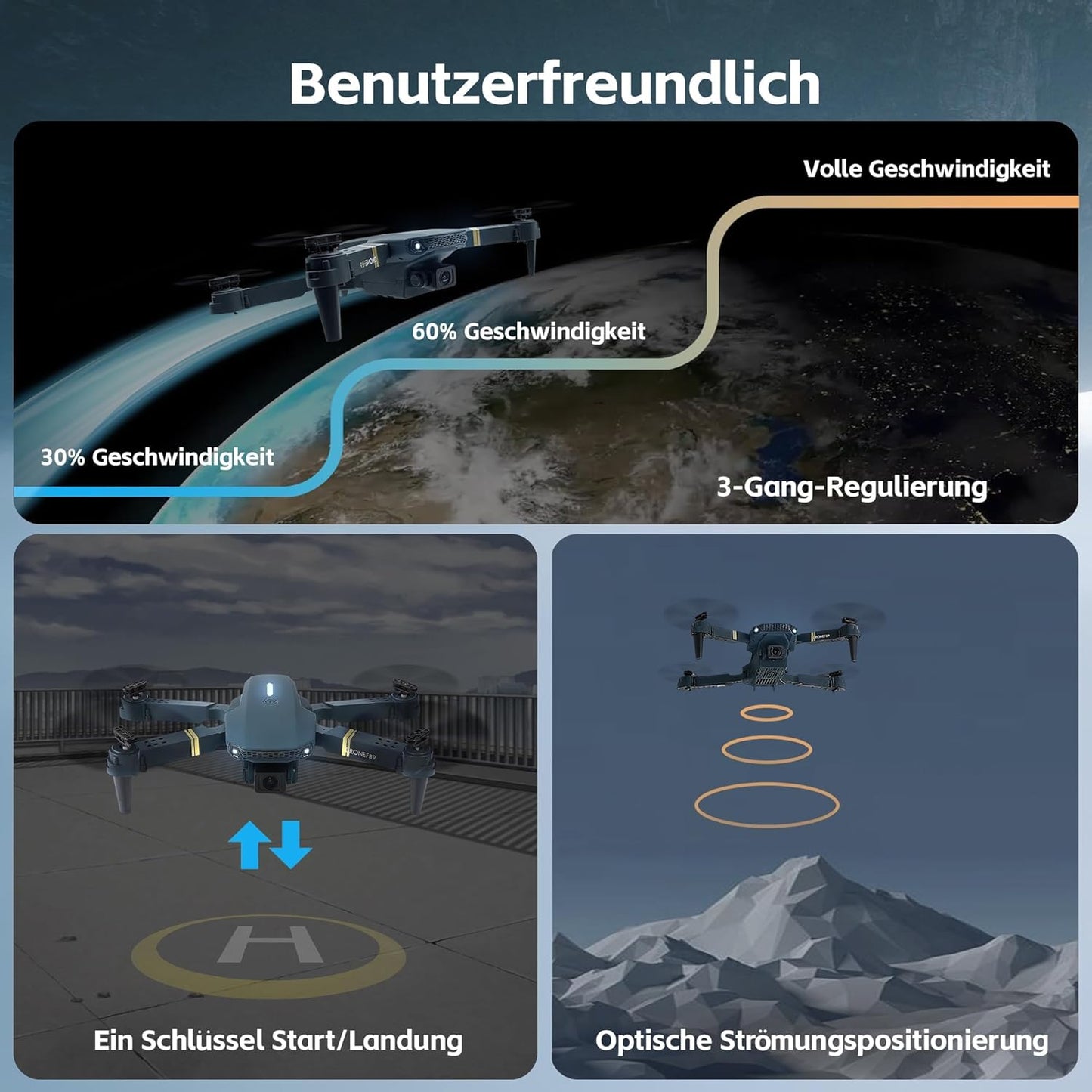 Brushless Foldable Drone with Camera