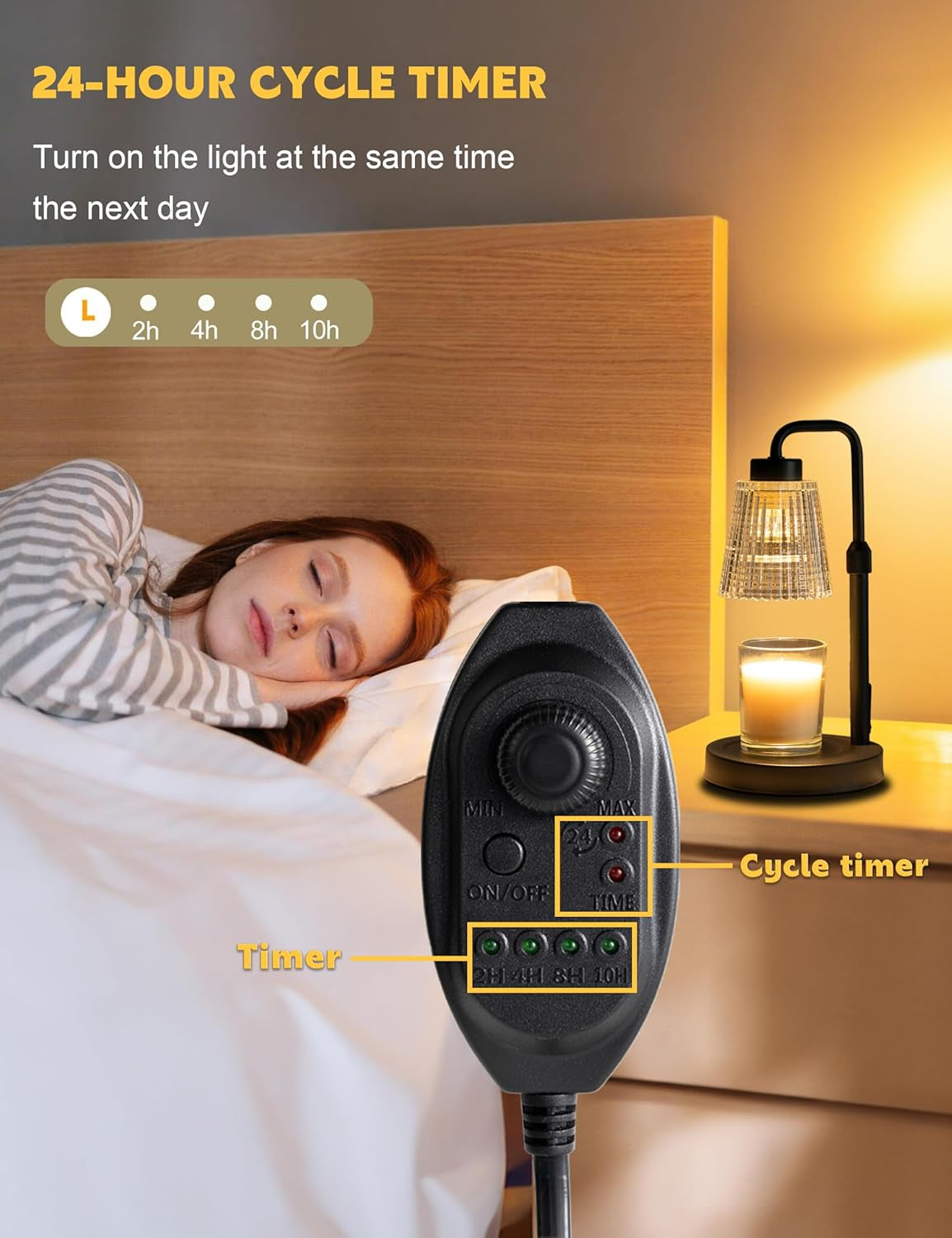 Candle Lamp with Timer Dimmable