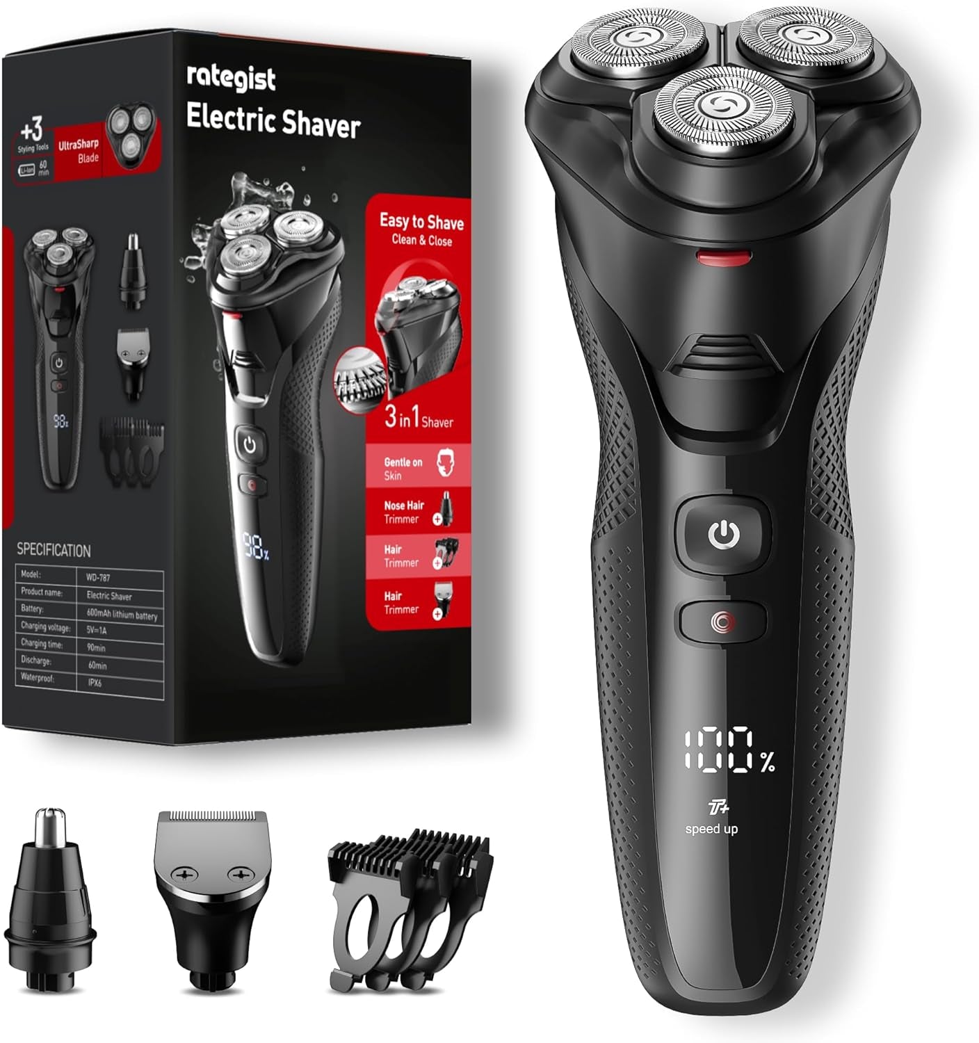 Cordless Electric Razor for Men
