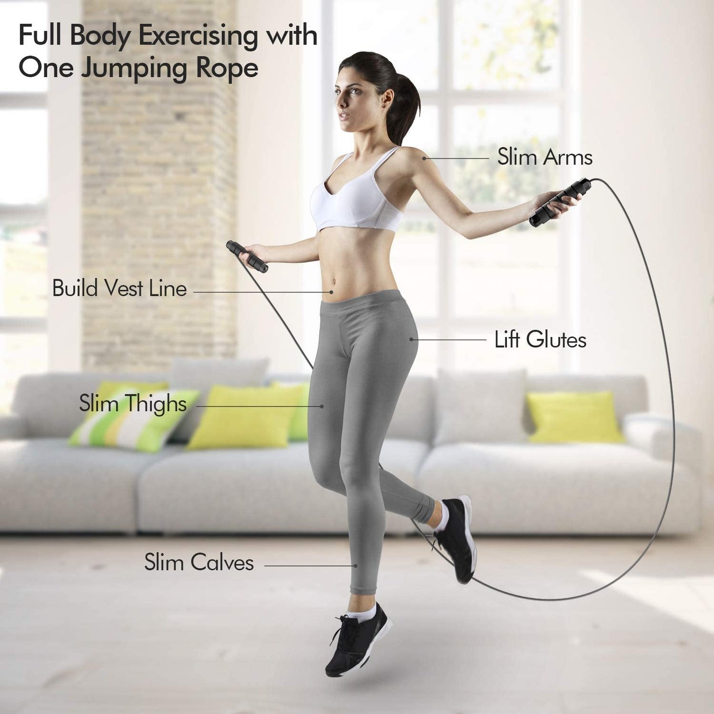 Jump Rope, Tangle-Free Rapid Speed Jumping Rope