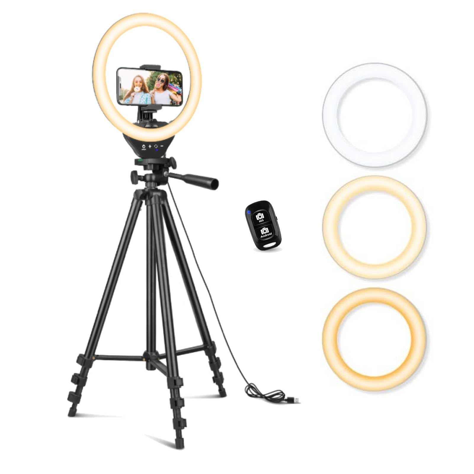 Ring Light with 50-Inch Adjustable Tripod Stand