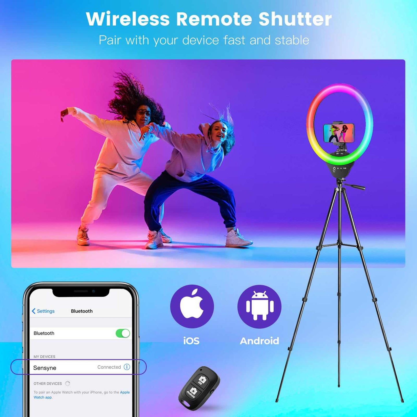 Ring Light with 50-Inch Adjustable Tripod Stand