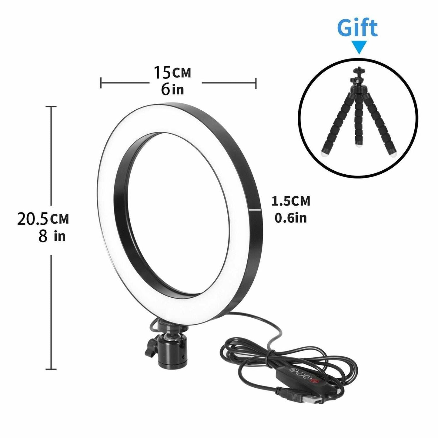 Ring Light with 50-Inch Adjustable Tripod Stand