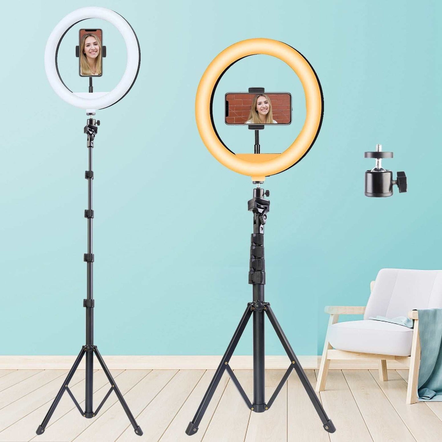 Ring Light with 50-Inch Adjustable Tripod Stand