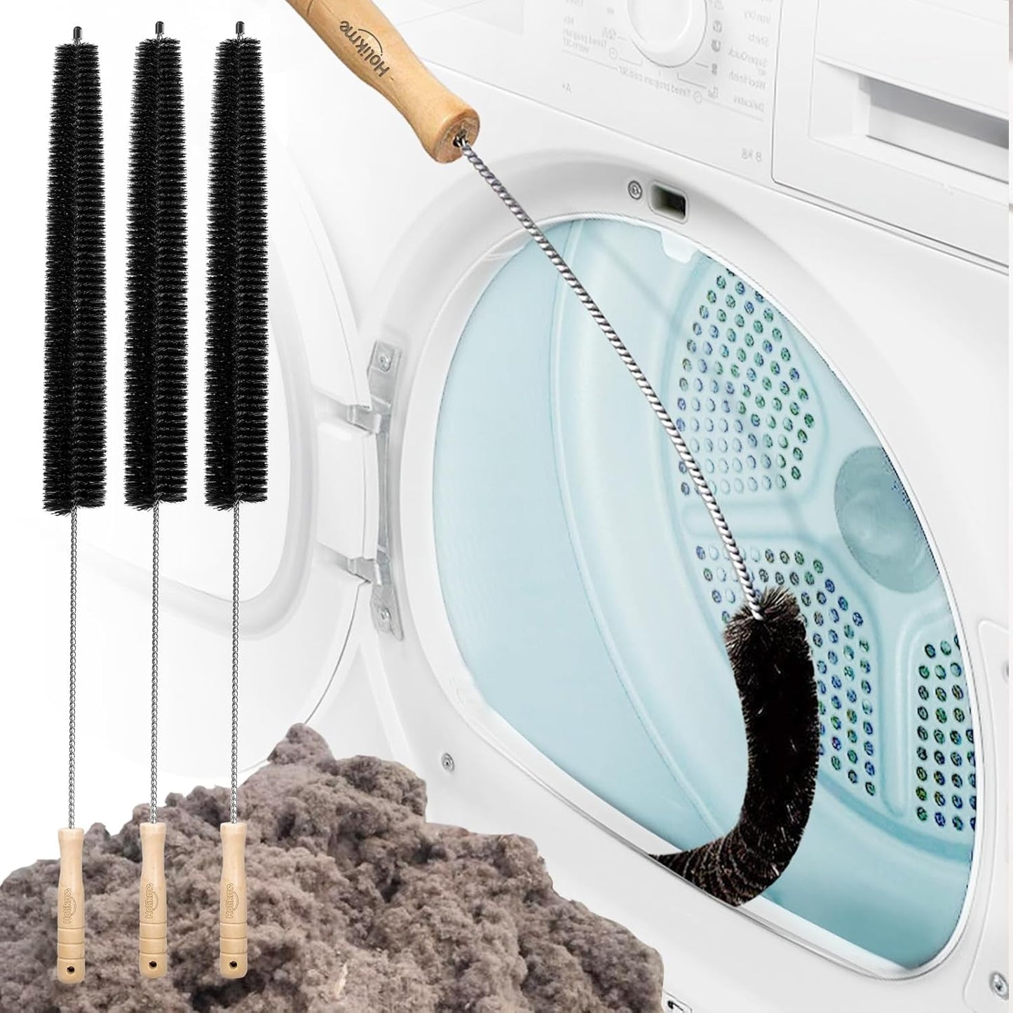 Dryer Vent Cleaner Kit Clothes Dryer Lint Brush Vent Trap Cleaner Home Essentials Long Flexible Vacuum Brush