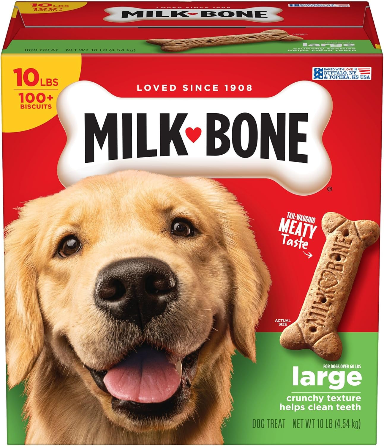 Milk-Bone Original Dog Treats Biscuits for Medium Dogs, 10 Pound