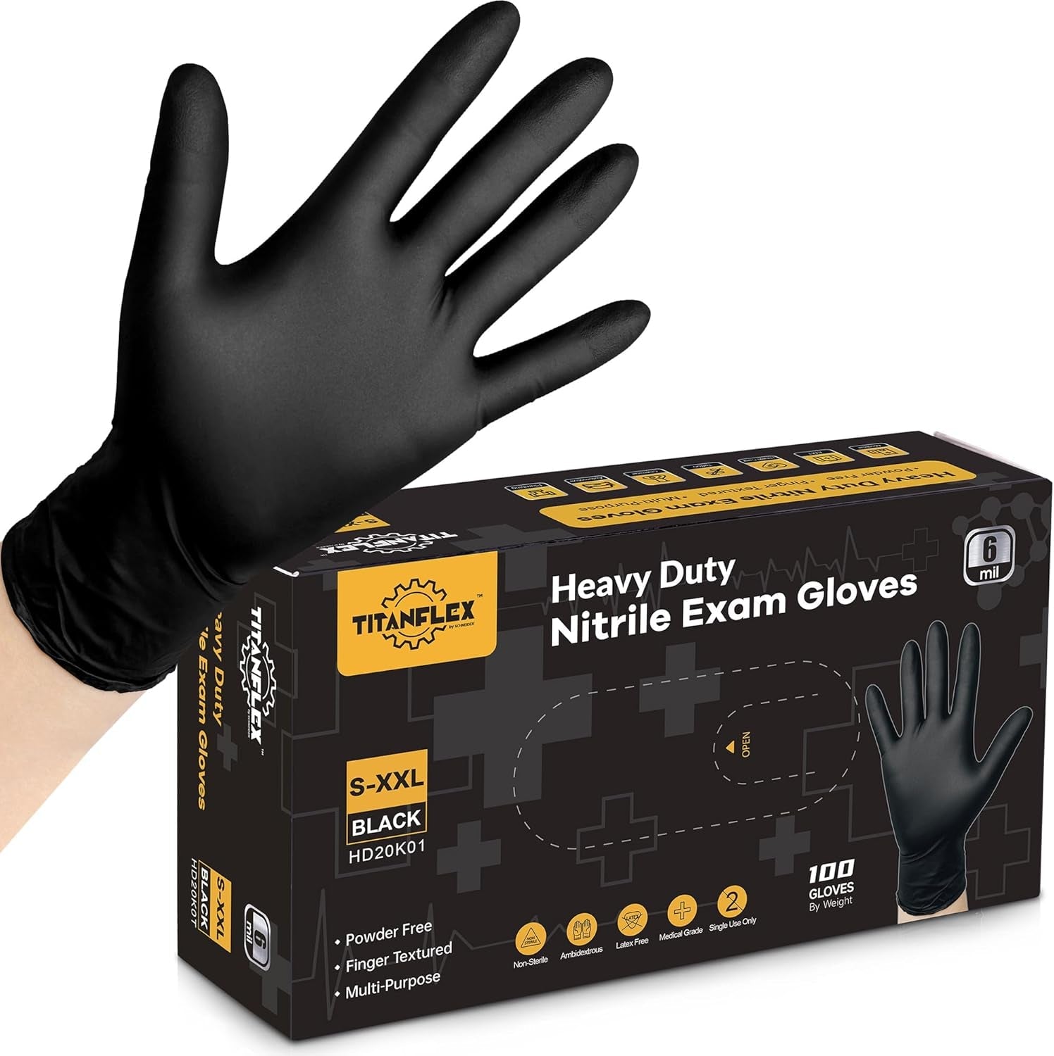 black nitrile gloves