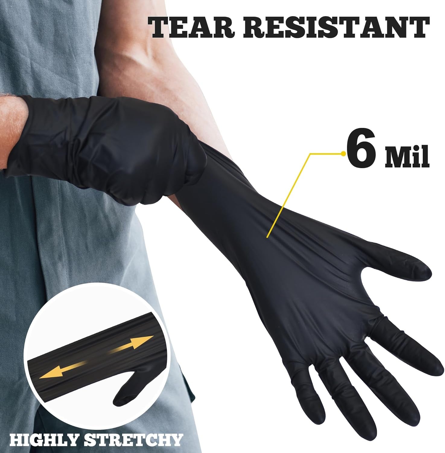 black nitrile gloves