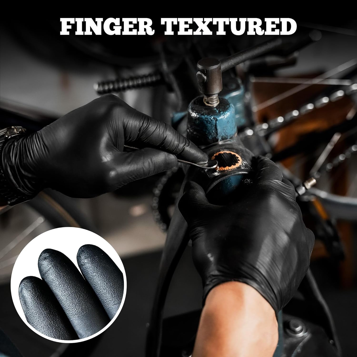 black nitrile gloves