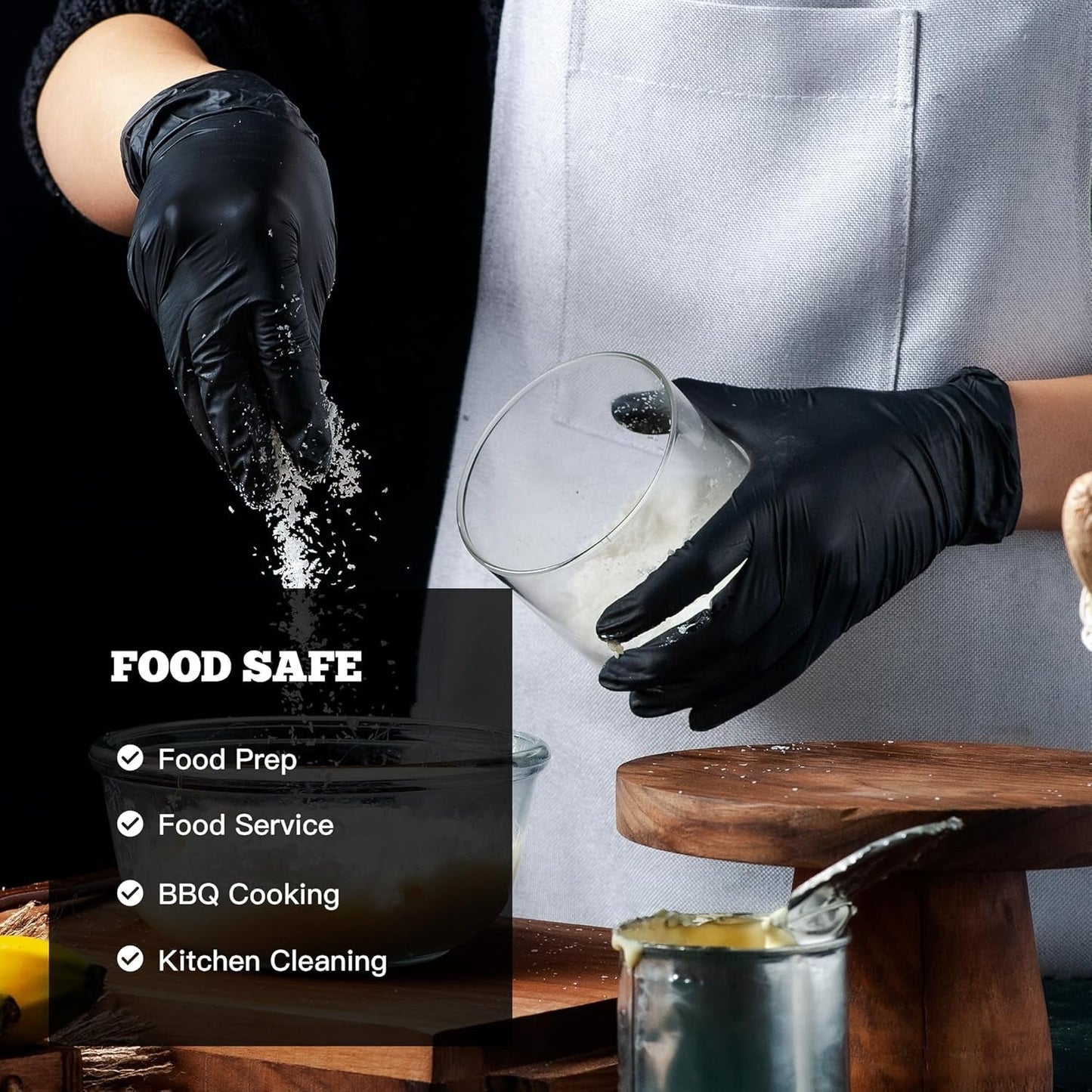 black nitrile gloves