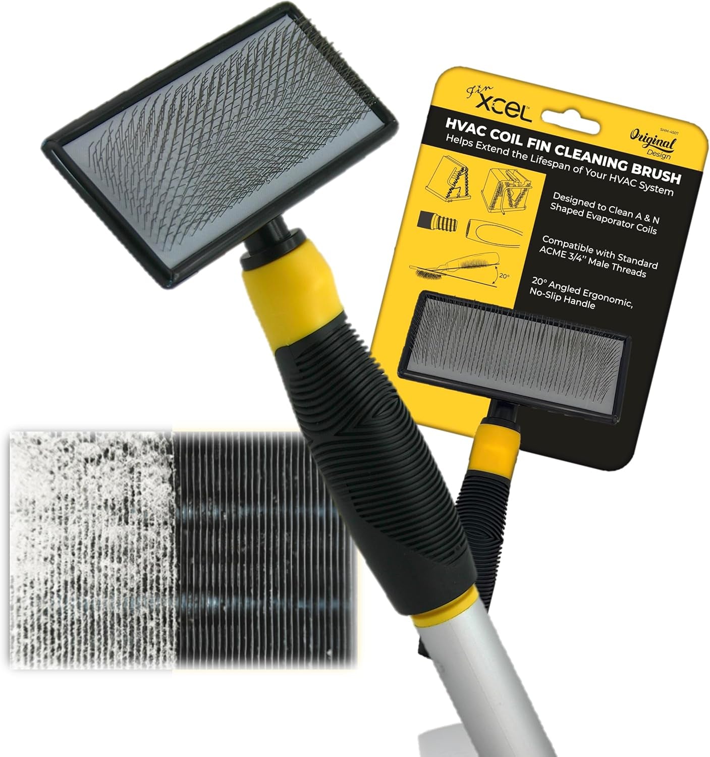 coil brush tool for Tight A/C Coil Spaces