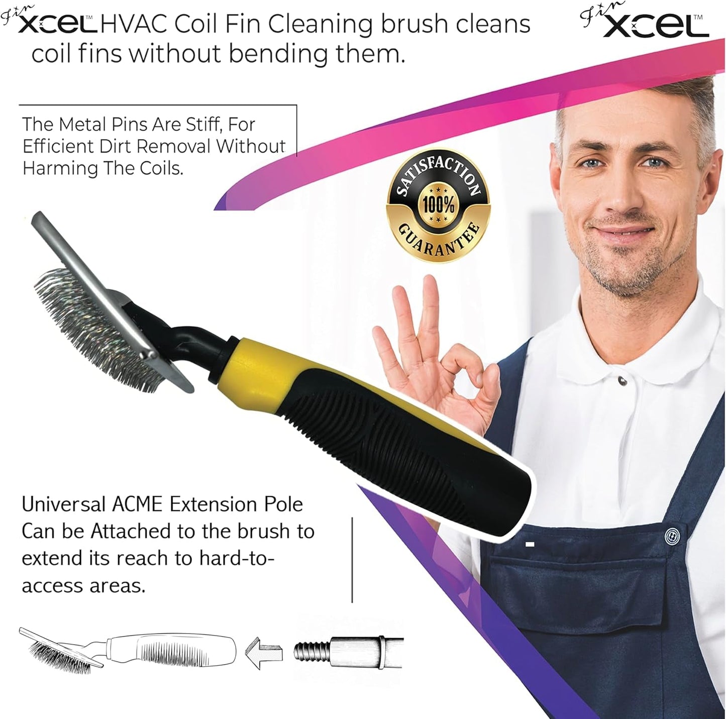 coil brush tool for Tight A/C Coil Spaces