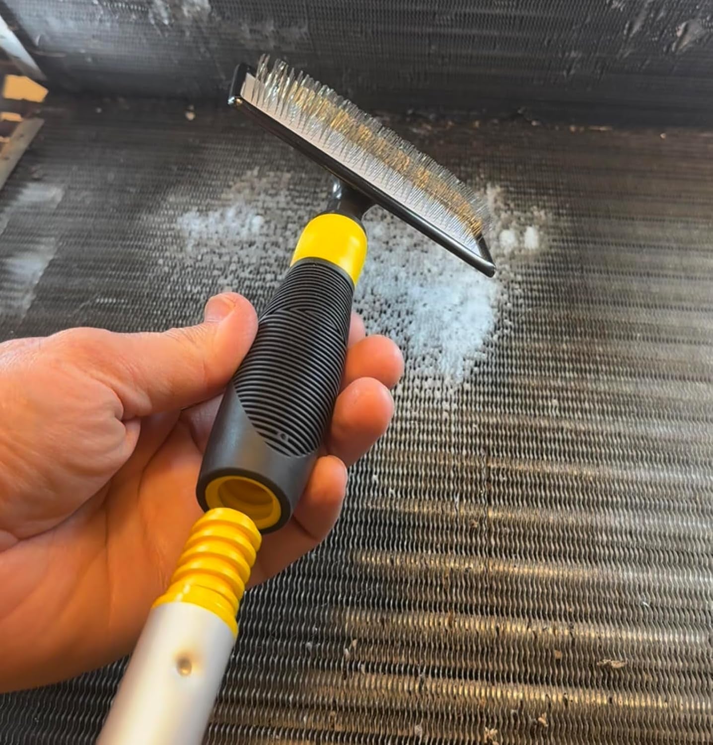 coil brush tool for Tight A/C Coil Spaces