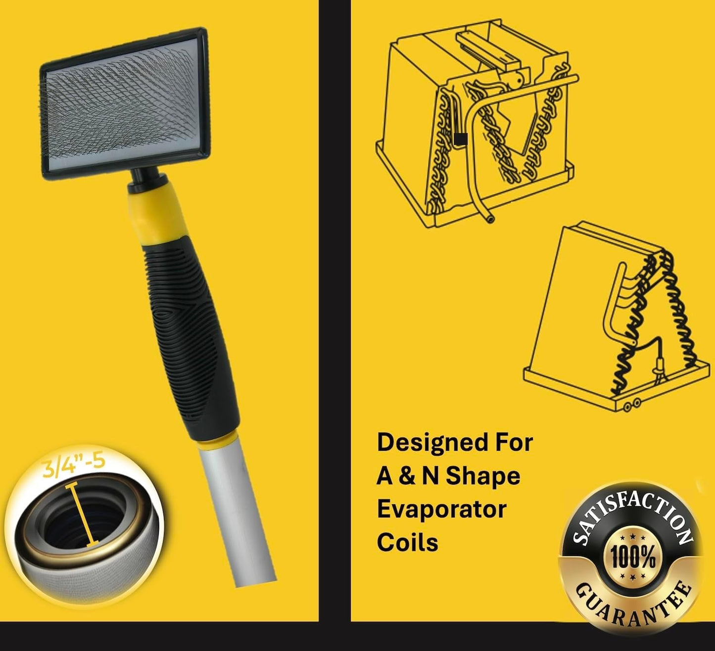 coil brush tool for Tight A/C Coil Spaces
