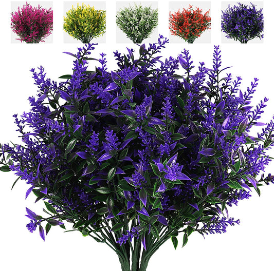 Artificial Greenery Lavender Fake Shrubs