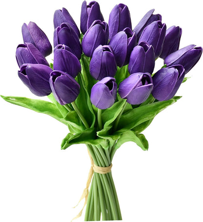 Baby Sound Machine Artificial Tulip Silk Fake Flowers