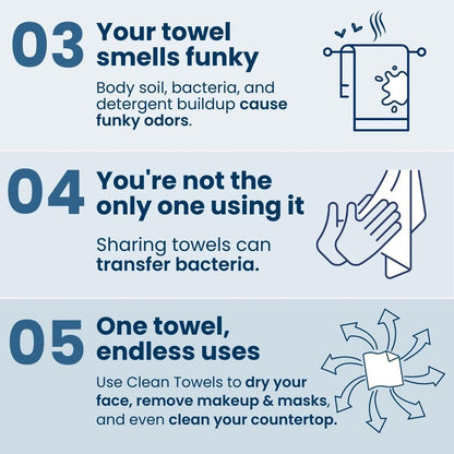 Face Towel, Disposable Face Towelette, Eczema Association Accepted,