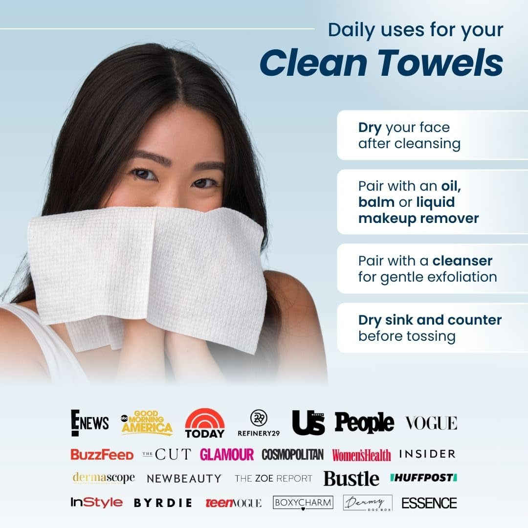 Face Towel, Disposable Face Towelette, Eczema Association Accepted,