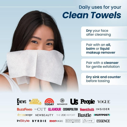 Face Towel, Disposable Face Towelette, Eczema Association Accepted,