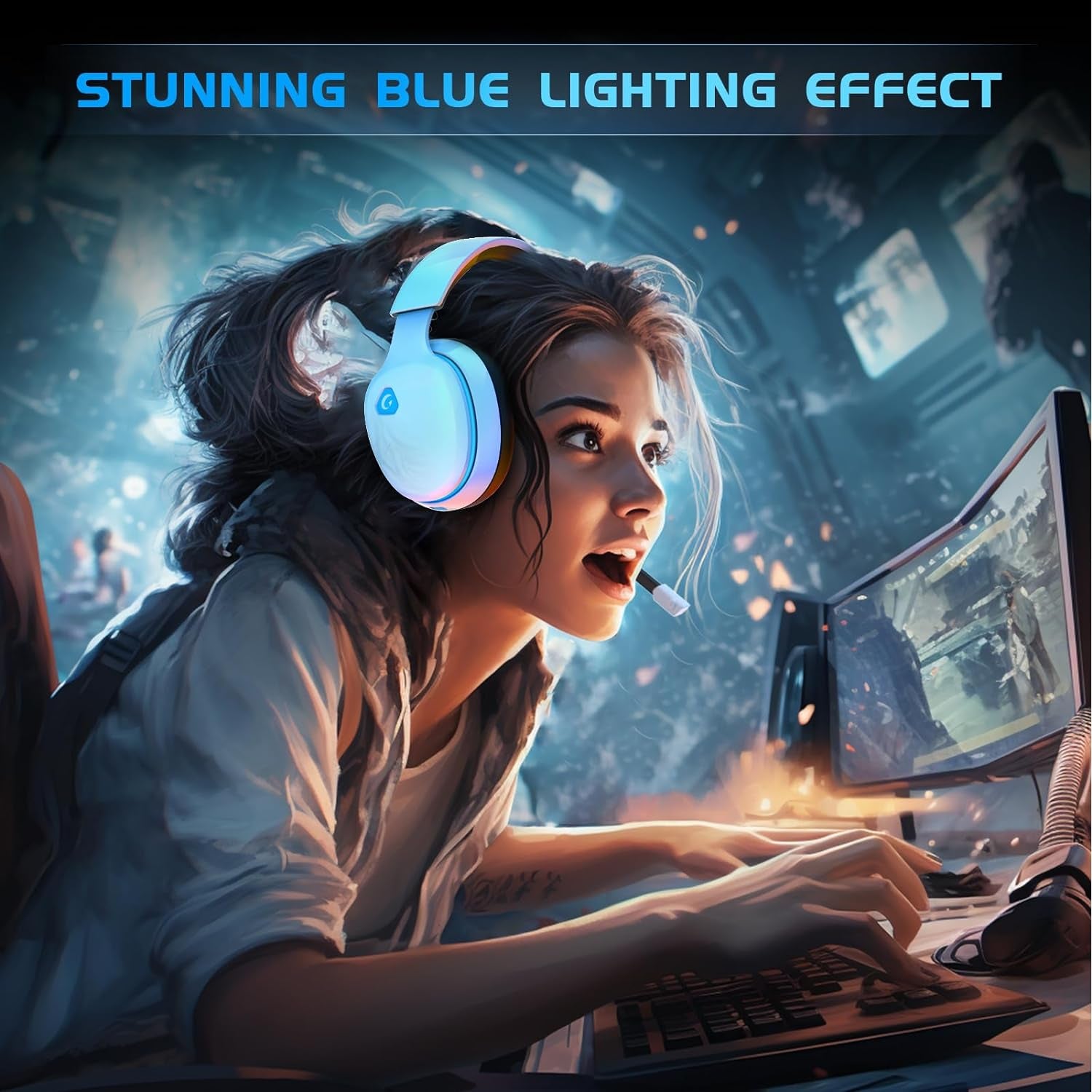 Gaming Headset for PS5, PS4 Fortnite