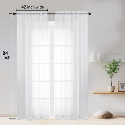 White Sheer Curtains
