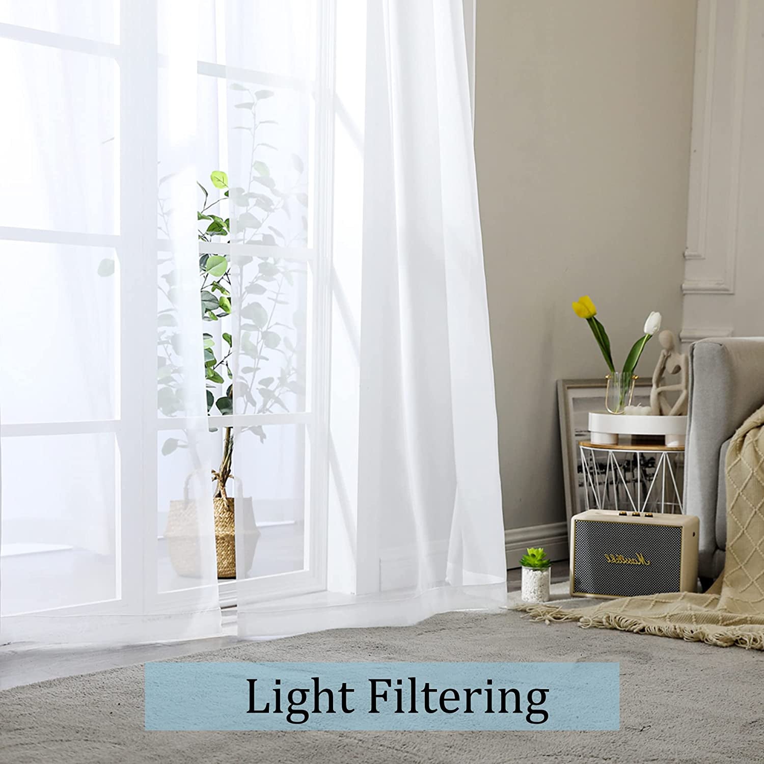 White Sheer Curtains