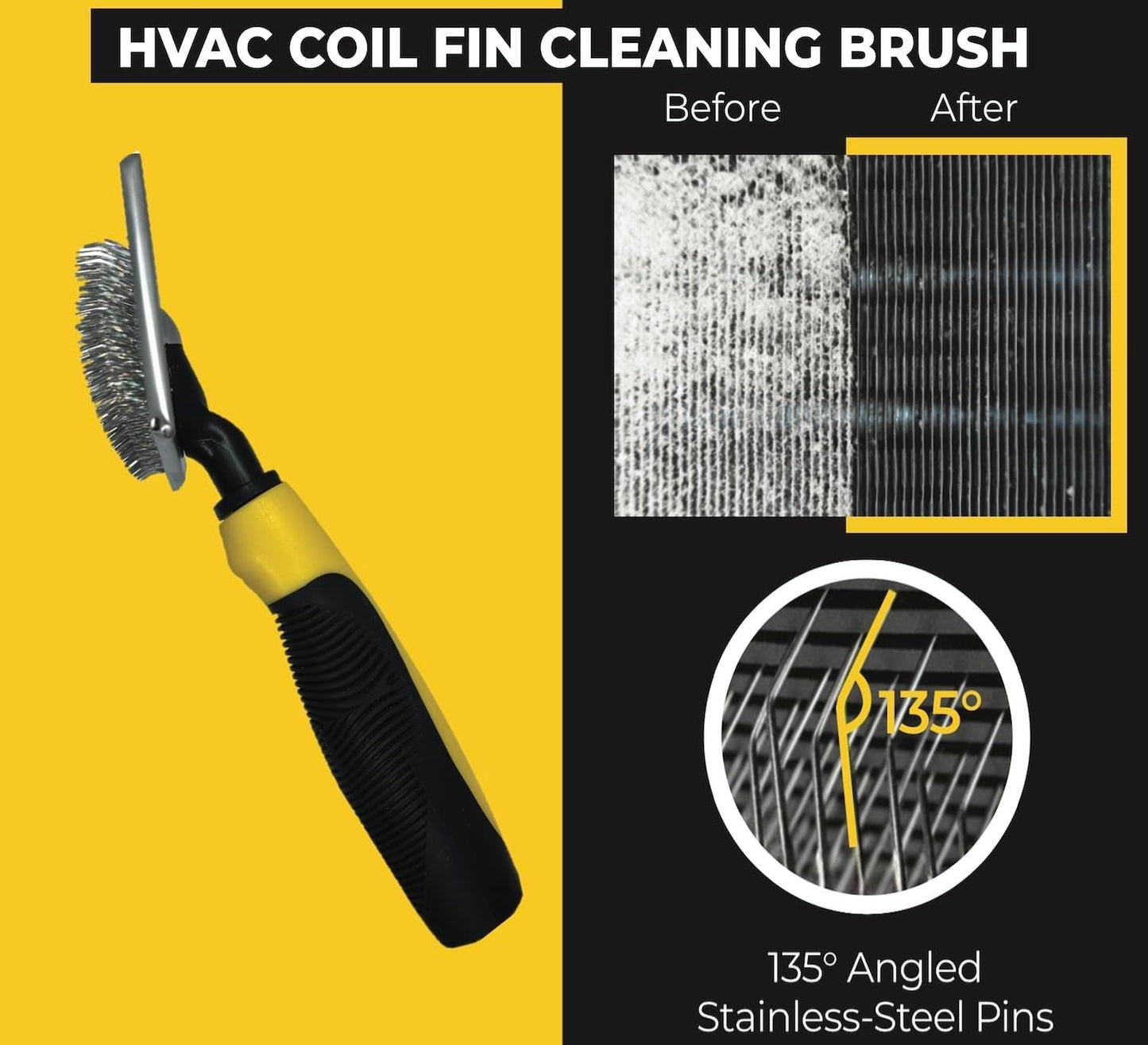 coil brush tool for Tight A/C Coil Spaces